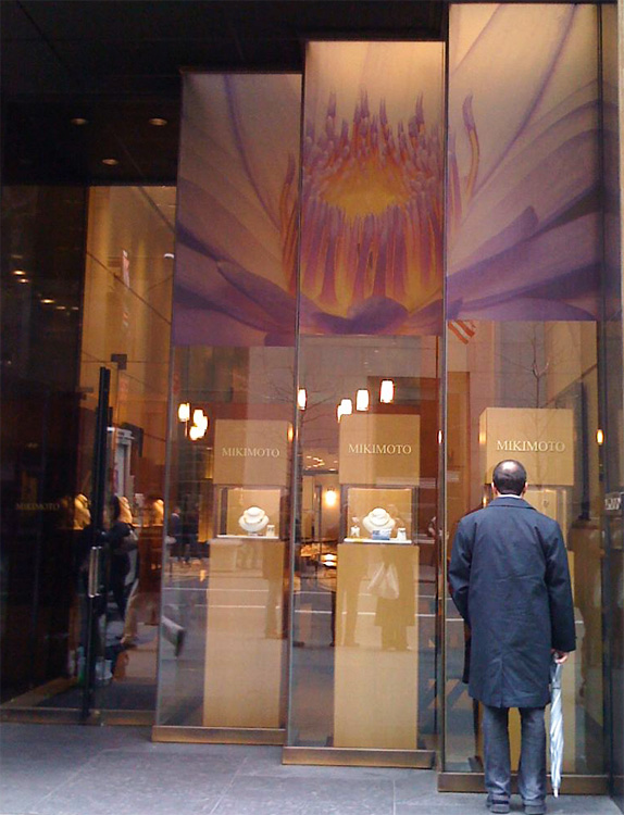 Mikimoto Pearls Manhattan store front, Spring 2009