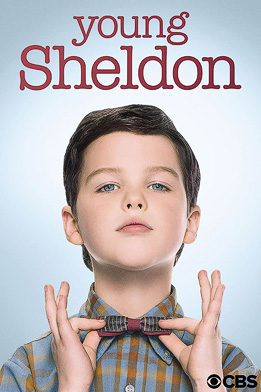 Young Sheldon bees on face and shoulder